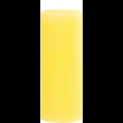 Zylinderkerze RR pastellgelb 7 × 18 cm
