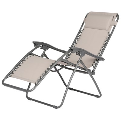 Chaise relax taupe