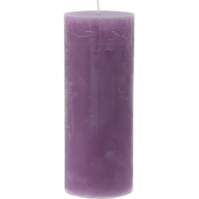 Raureifkerze violett 7 × 18 cm