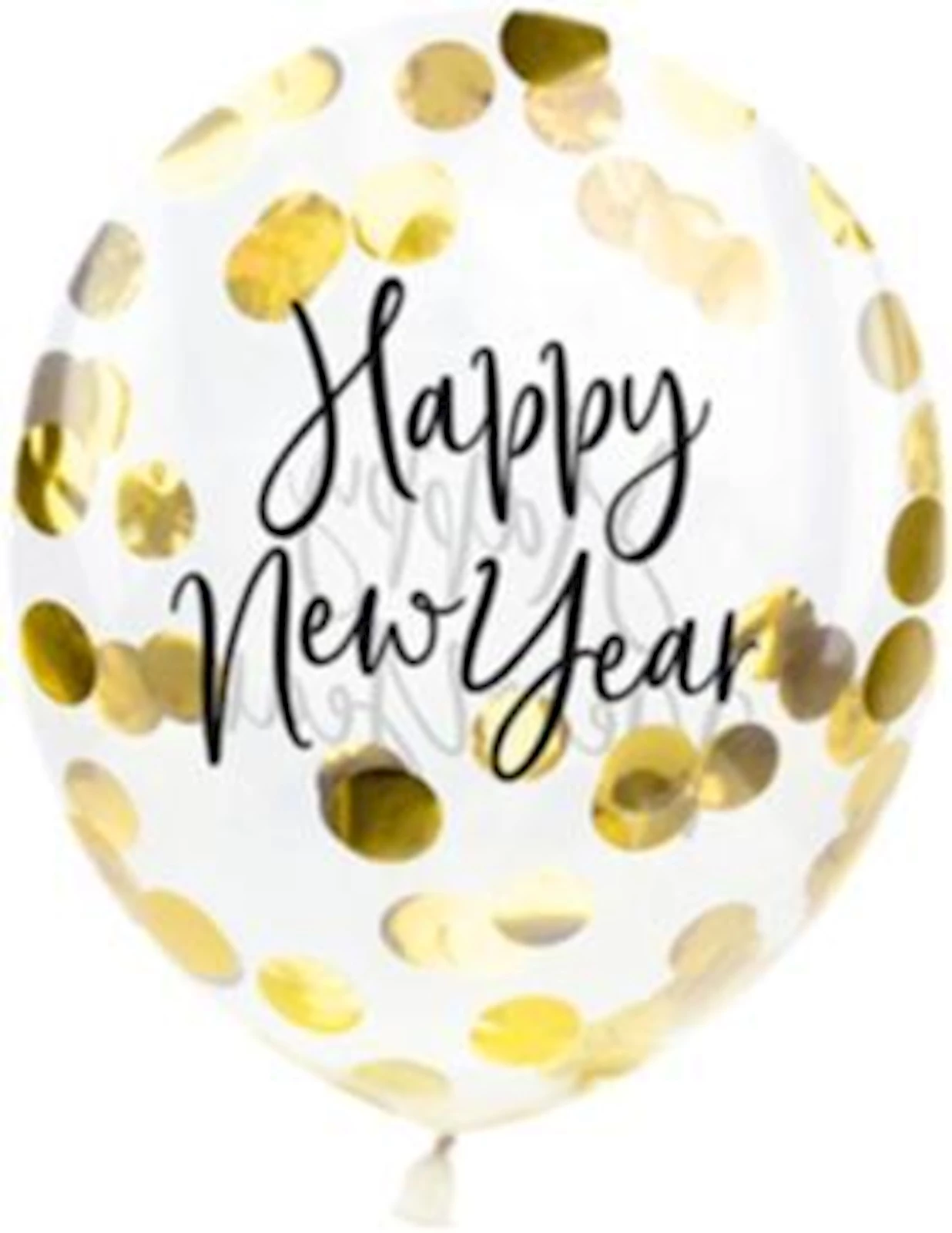 Happy NY Ballon confetti