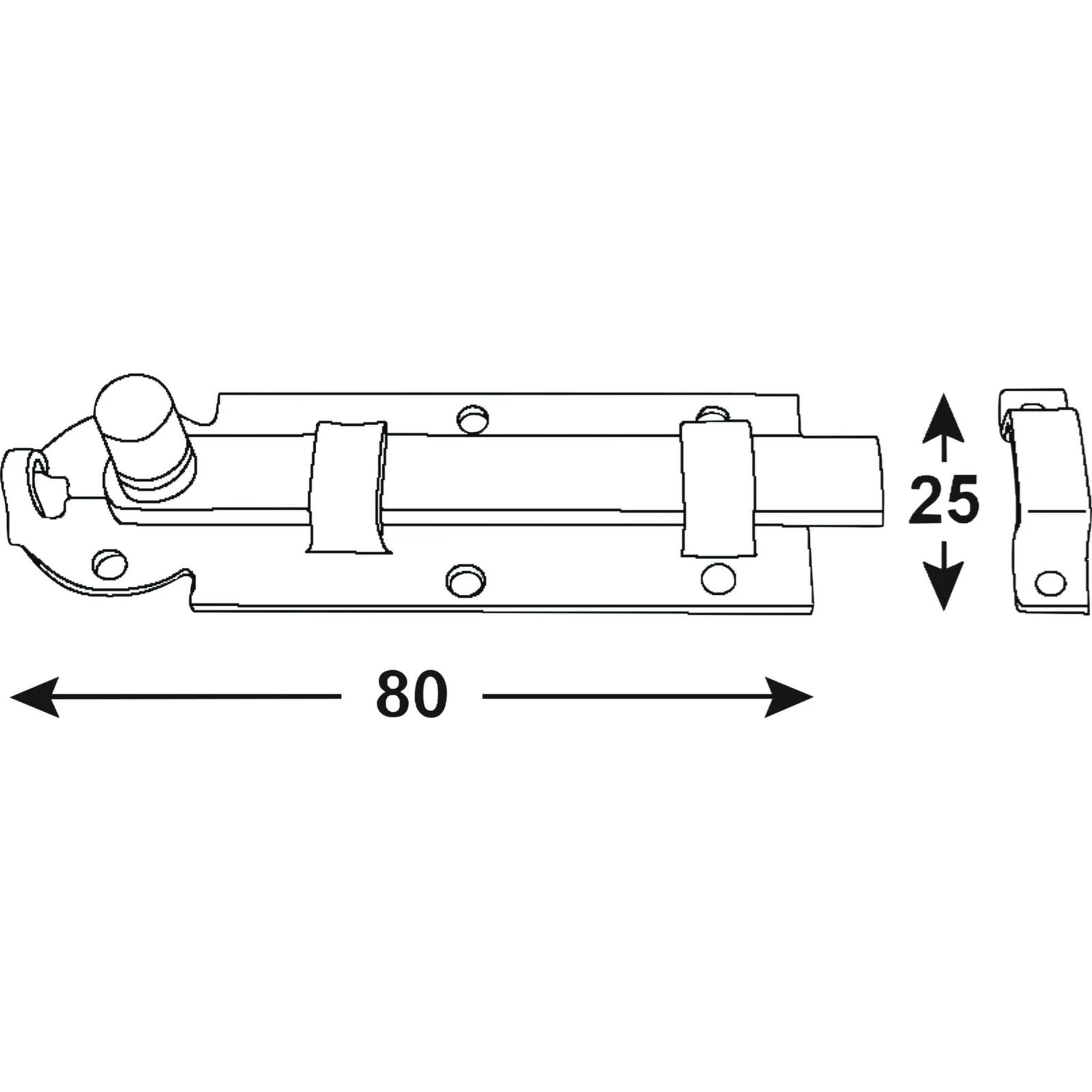 Verrou Rz Verrou zingué Sb 1 80 mm Acheter - Ferrements - LANDI