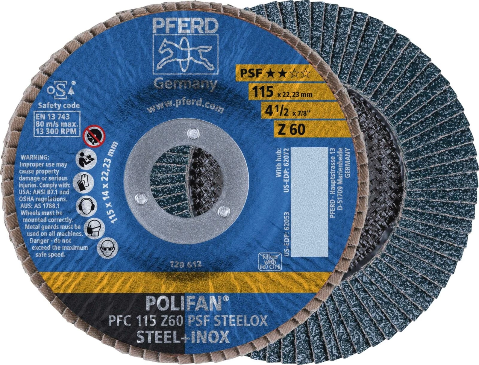 Fächerschleifscheibe K60 115 mm