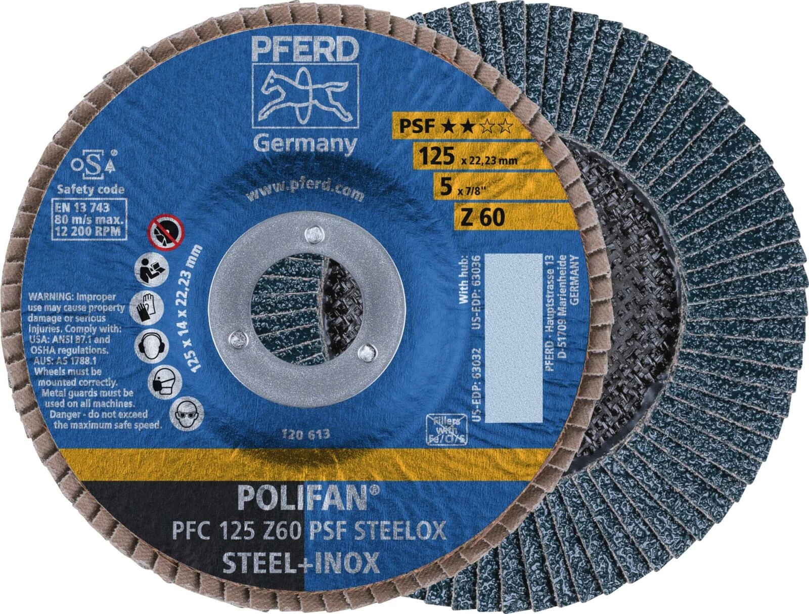 Fächerschleifscheibe K60 125 mm