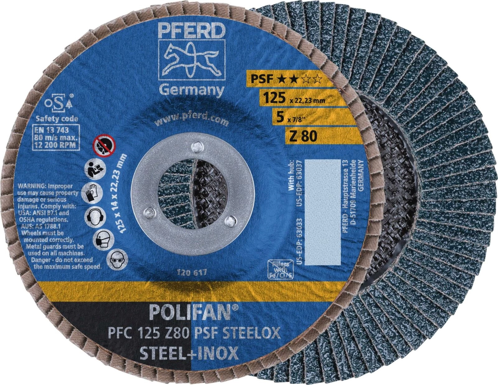 Fächerschleifscheibe K80 125 mm