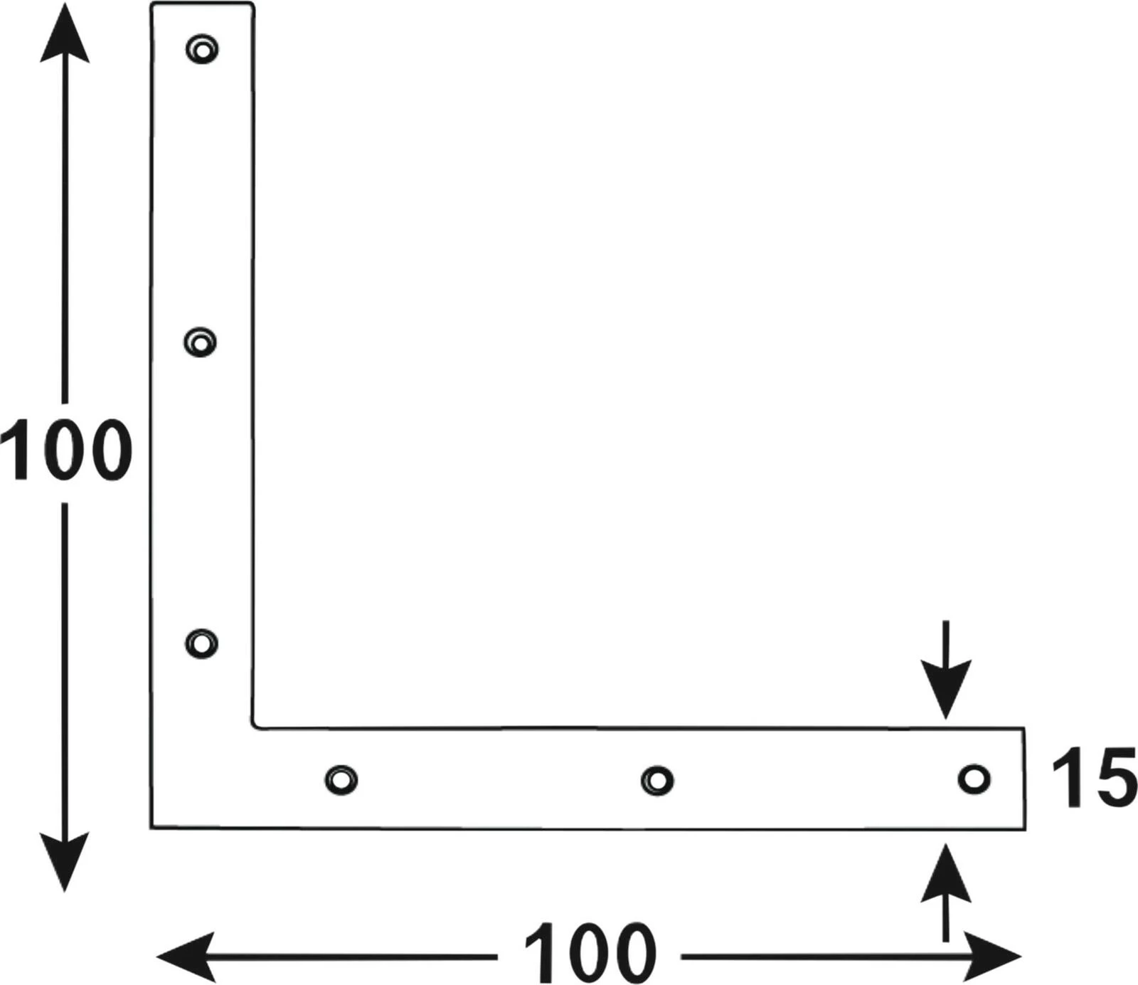 Flachwinkel 250mm - Geschliffener Stahlwinkel Vollverzinkt