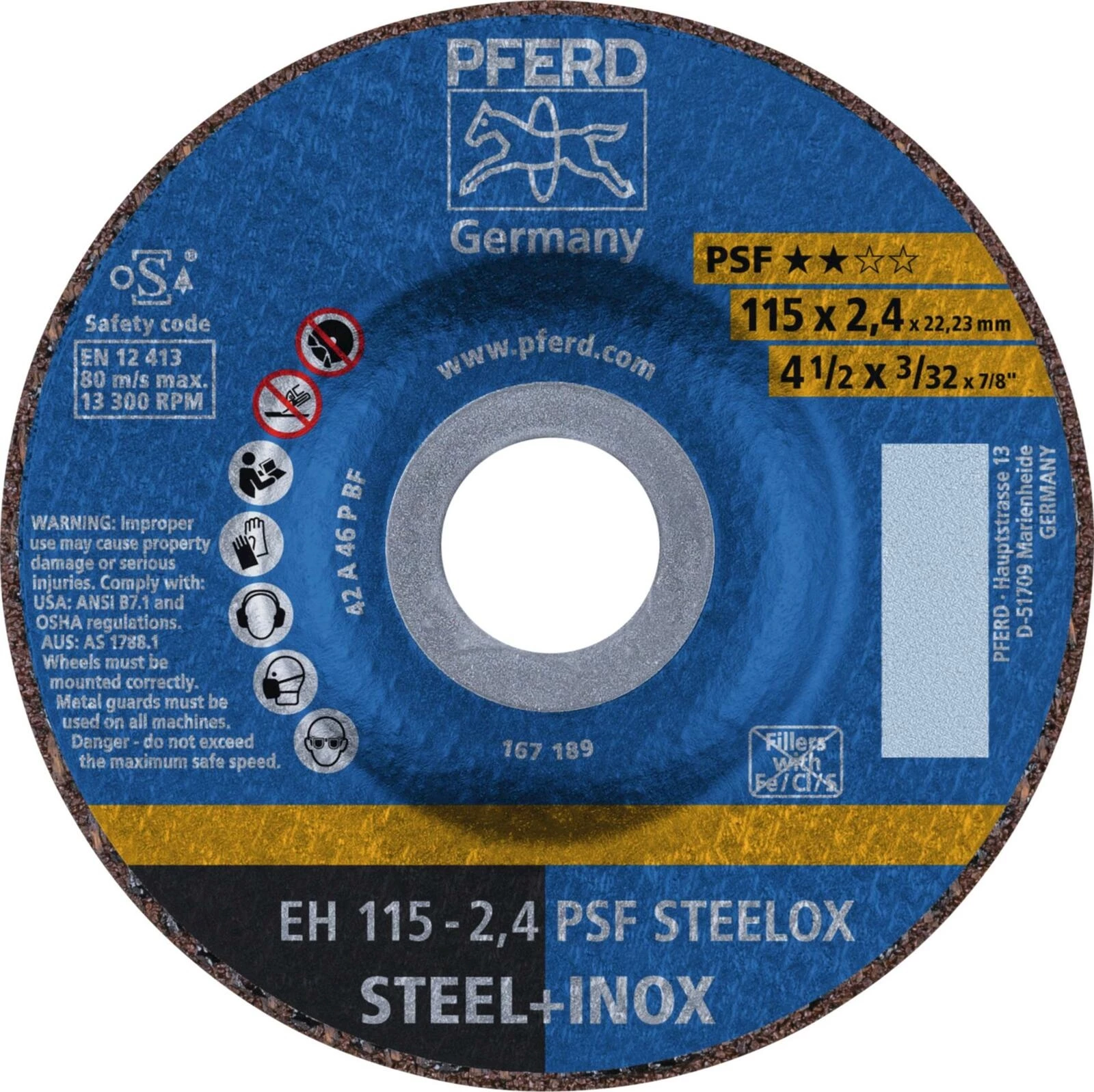 Trennscheibe Stahl 115×2,5×22mm