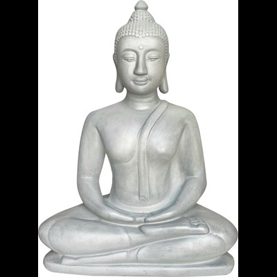 Bouddha assis gris 45.5cm