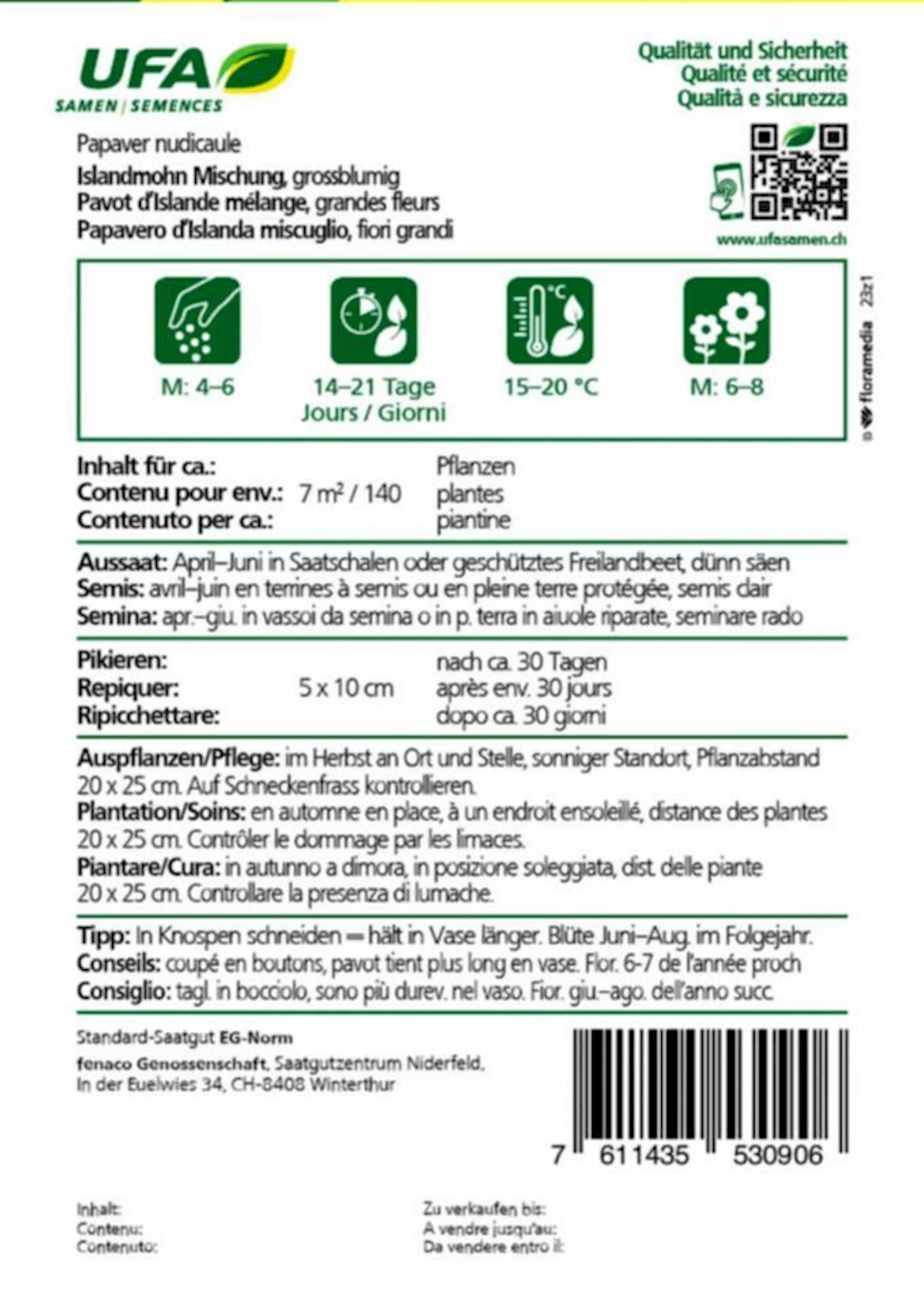 Pavot D Islande Melange Ufa Petites Graines Landi