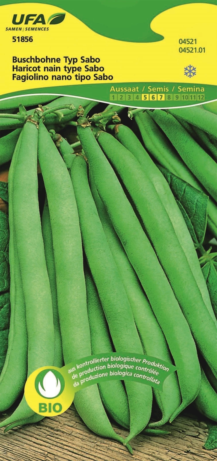 Buschbohnen Typ Sabo BIO-K UFA