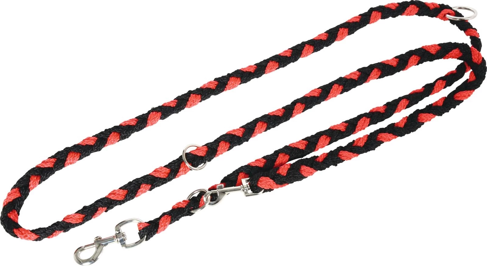 Hundeleine rot/schwarz 2 m