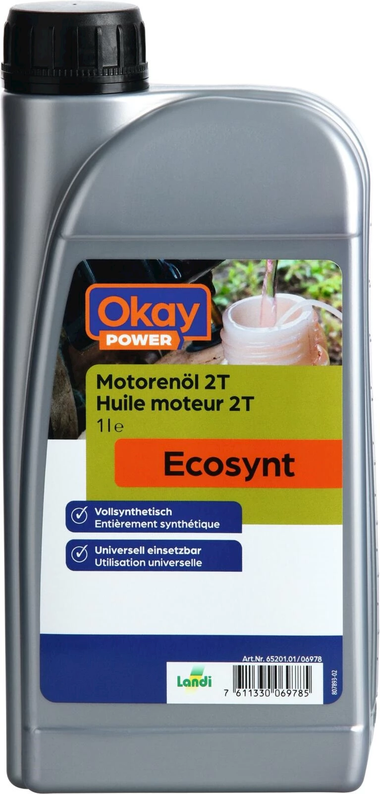 Huile mot. 2-tps Ecosynt Okay 1l