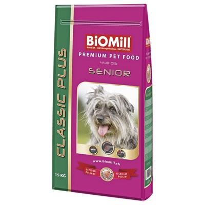 Aliment p. chien Seni. 15kg Biomill