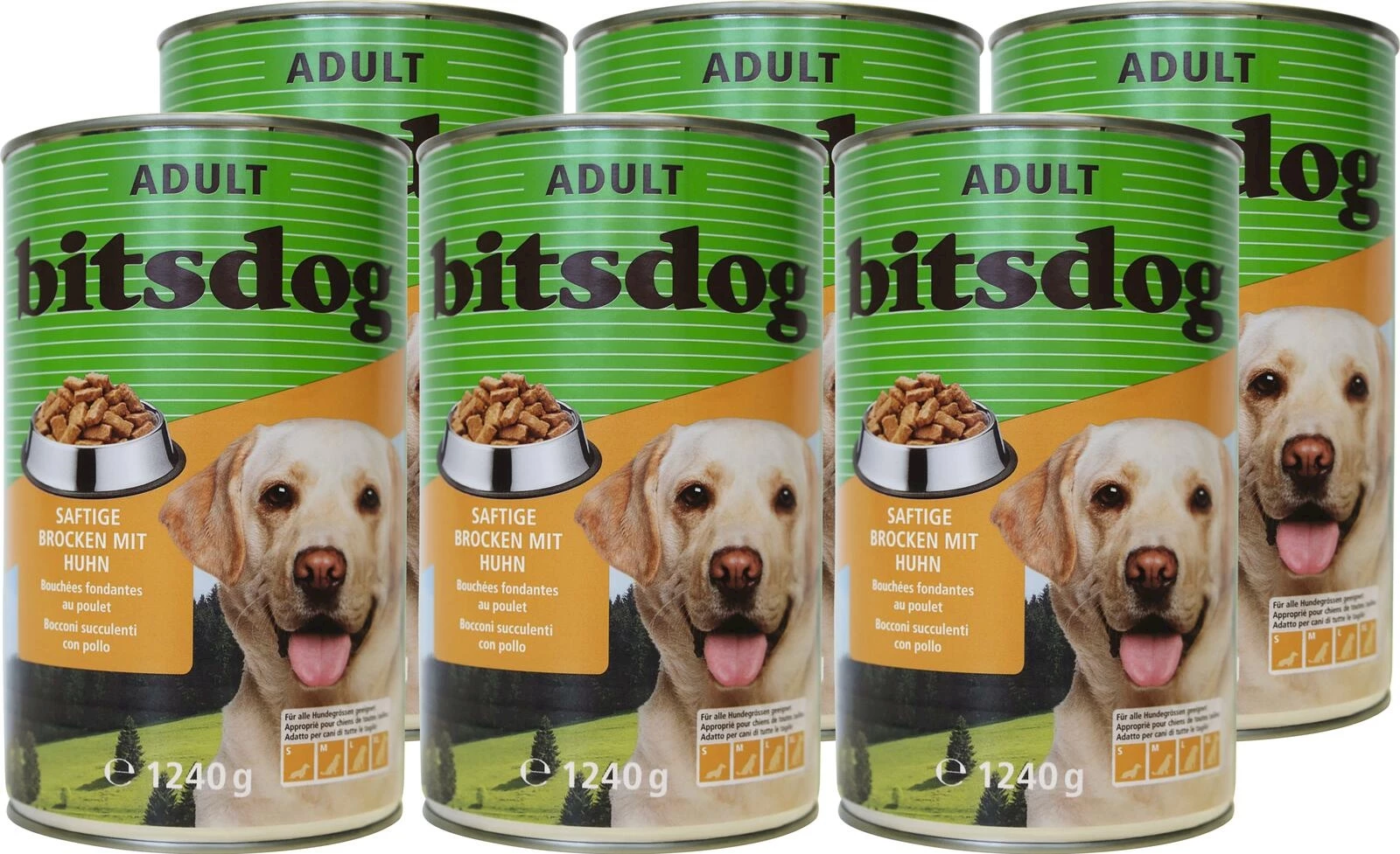 Hundefutter  Huhn 6 × 1240 g