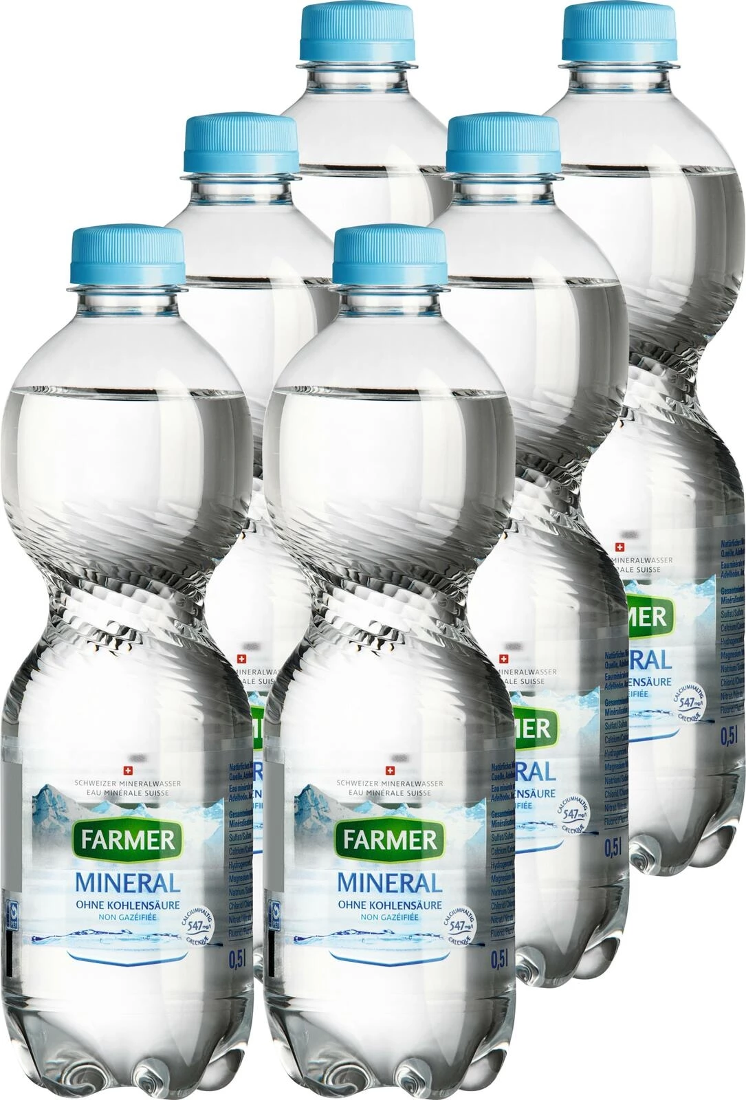Mineralwasser Farmer blau 6×50cl