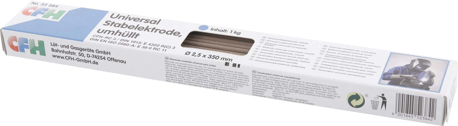 Baguette d'électrodes 2,5 × 350 mm