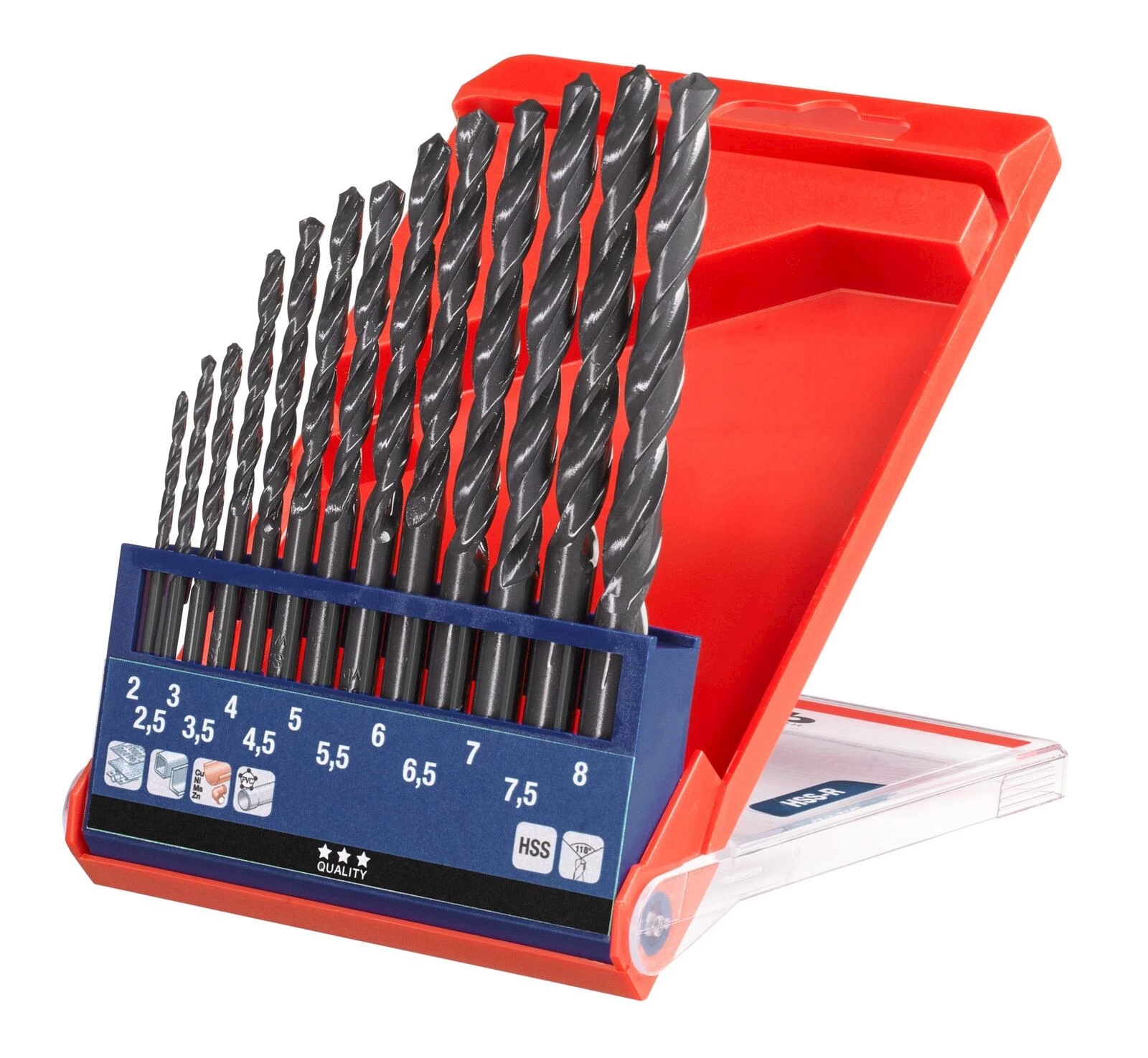 Metallbohrerset 2-8 13tlg HSS