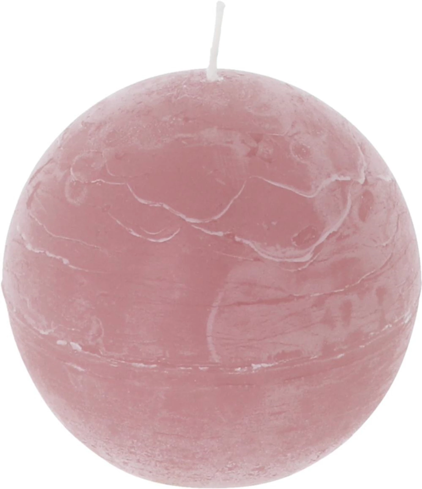 Bougie boule rustique 10x10 rosé