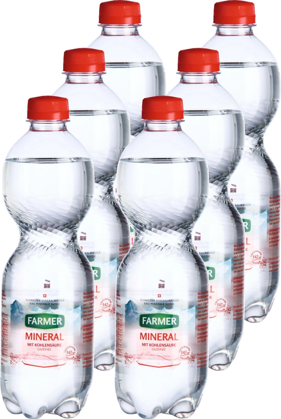 Mineralwasser Farmer rot 6×50cl