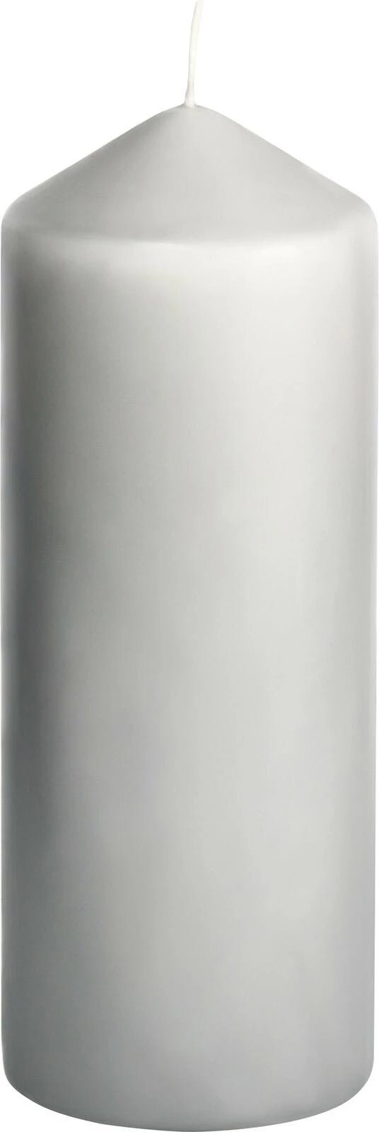 Zylinderkerze 9,2 × 25 cm hellgrau