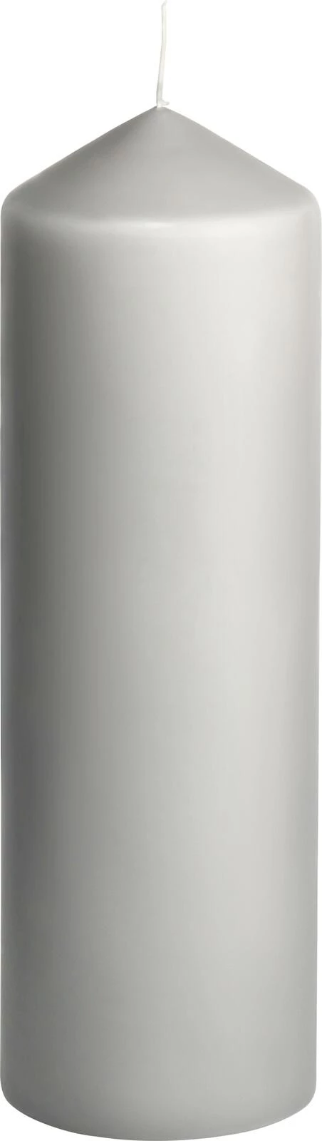 Zylinderkerze 9,2 × 30 cm hellgrau