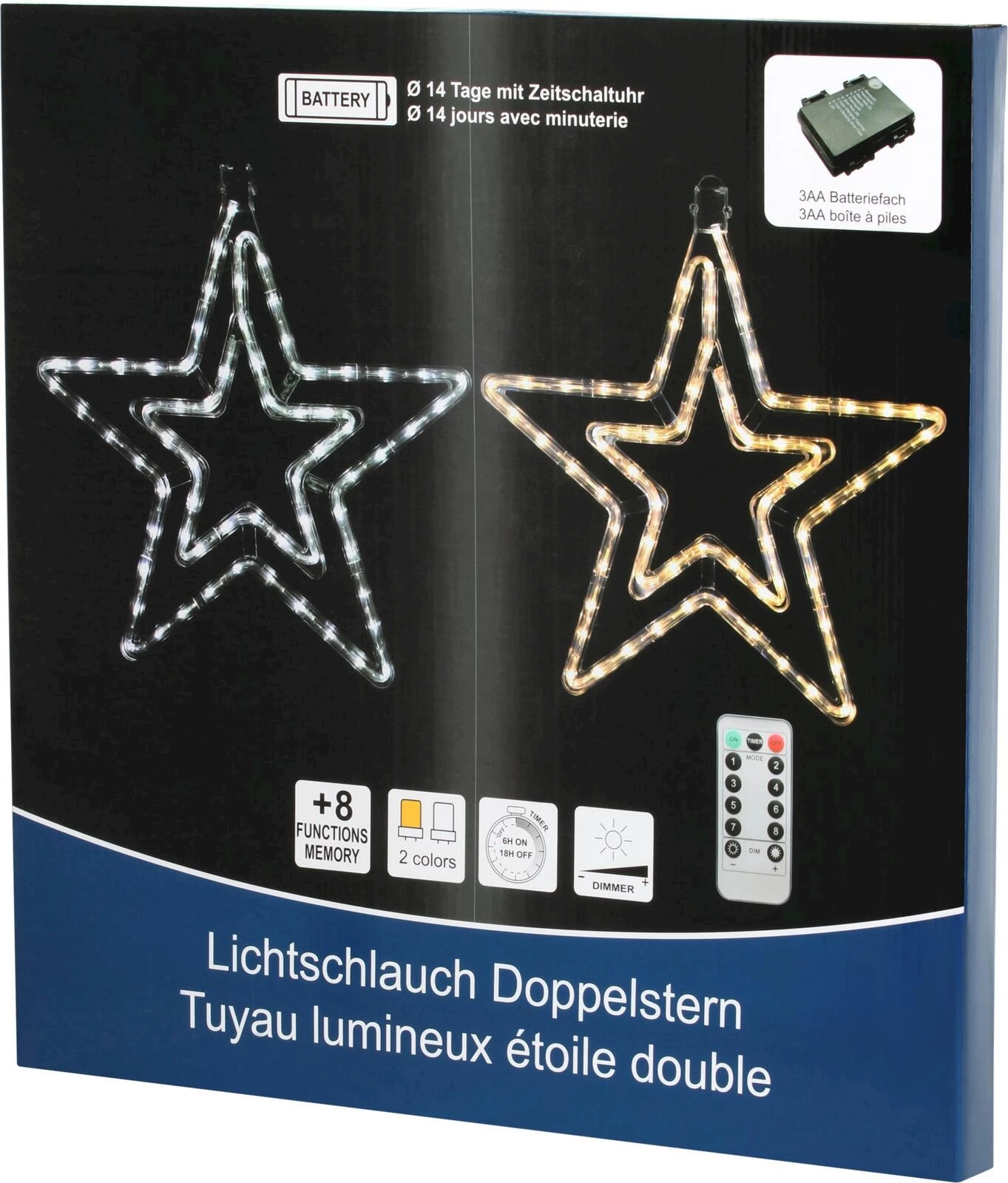 Tuyau lumineux étoile double