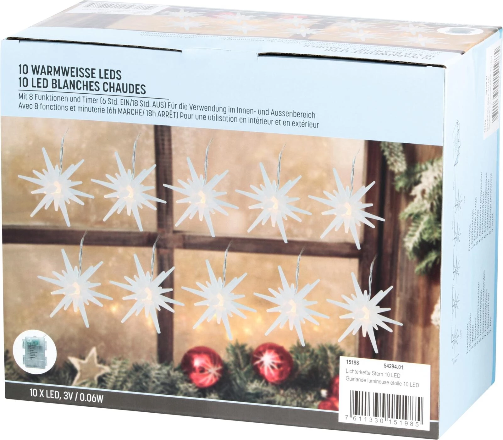 Guirlande lumineuse étoile 10 LED