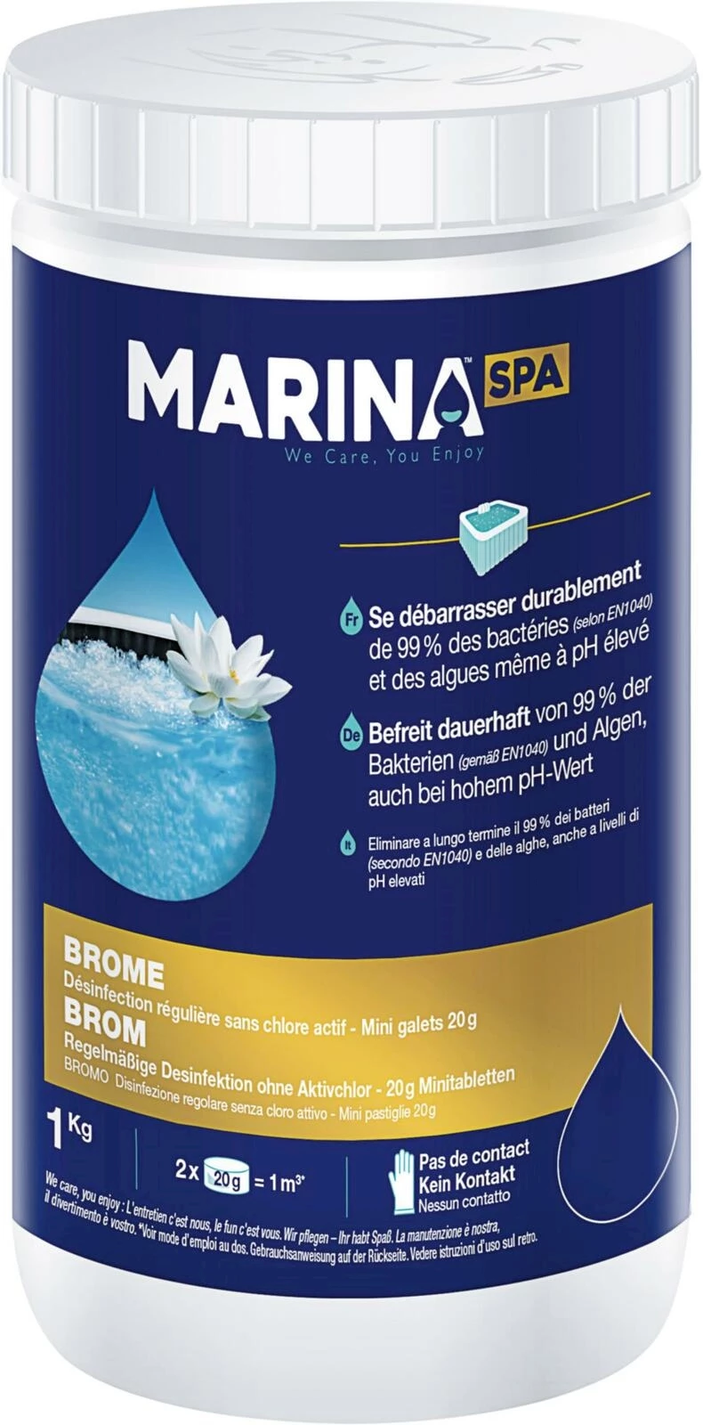 Tablettes de brome 20gr/1kg