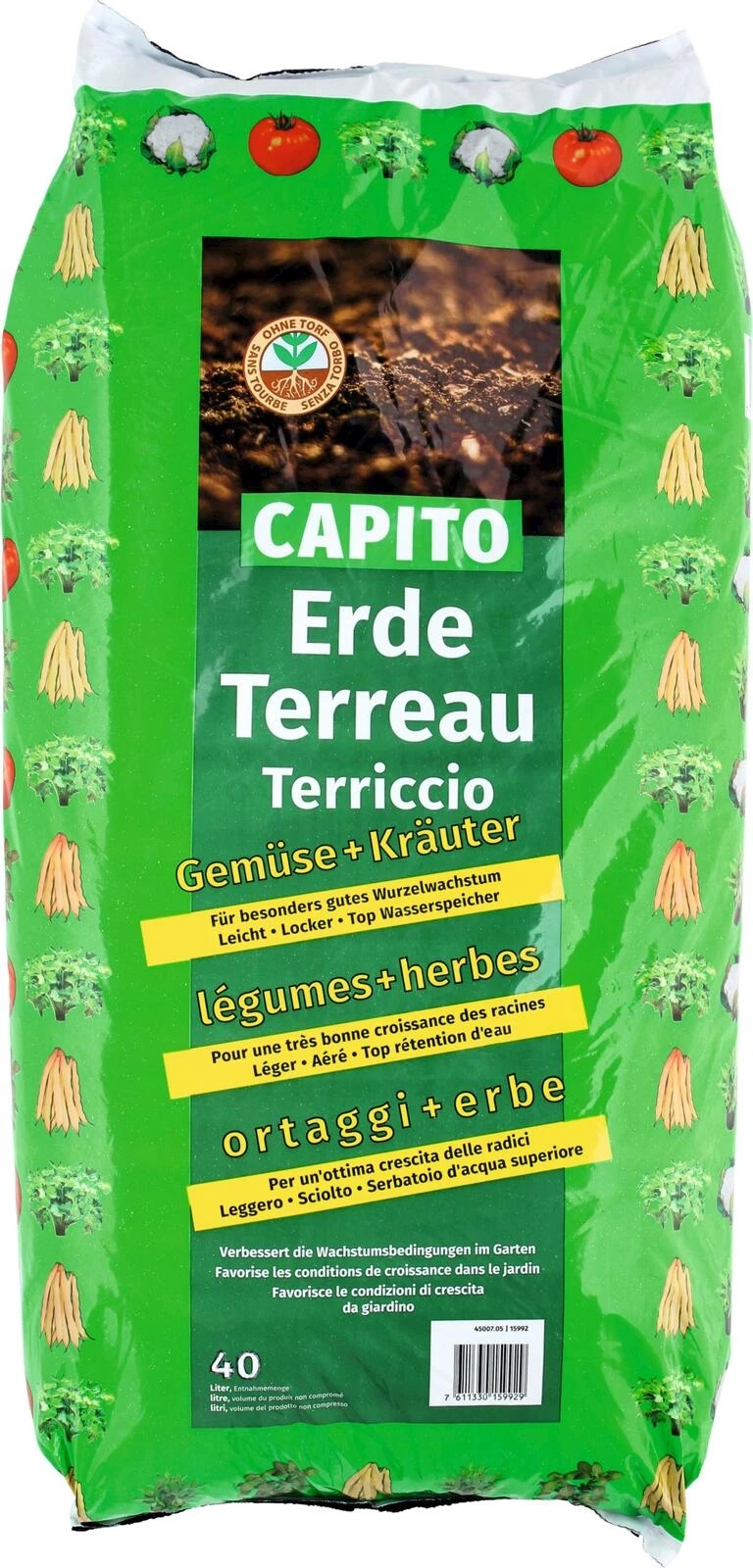 Gemüse+ Kräuter Erde Capito 40l