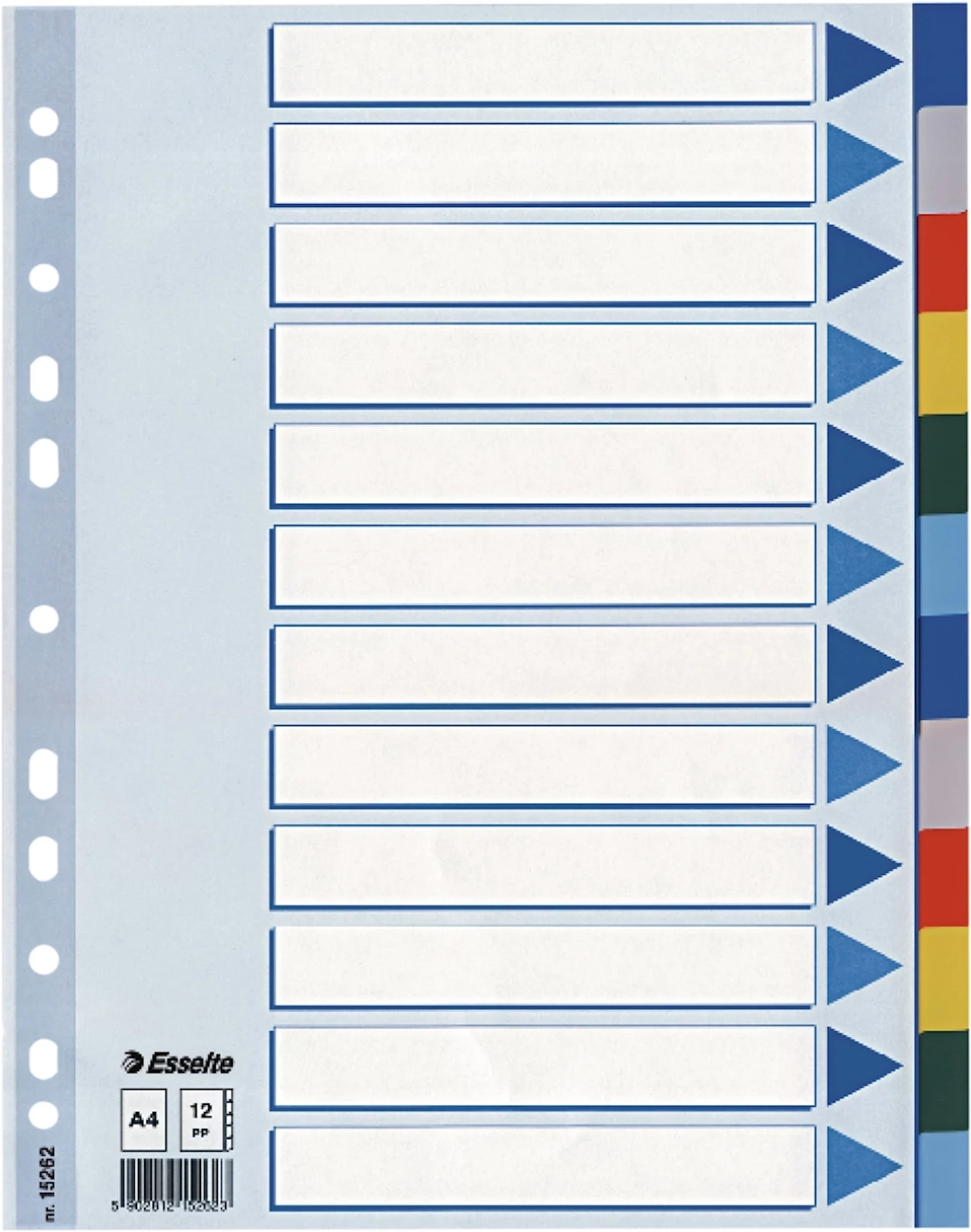 Registre blanco A4 12 onglets