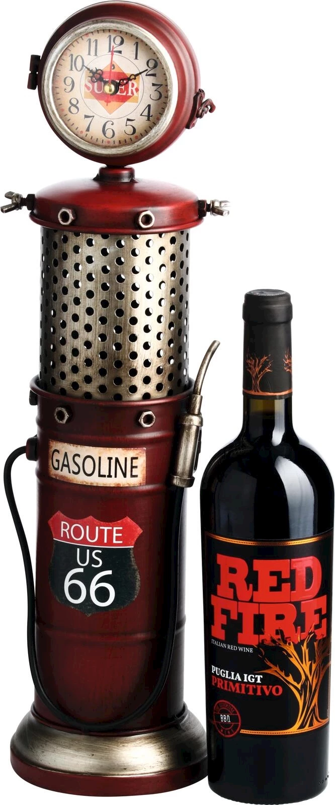 Station-service avec horloge (vin)