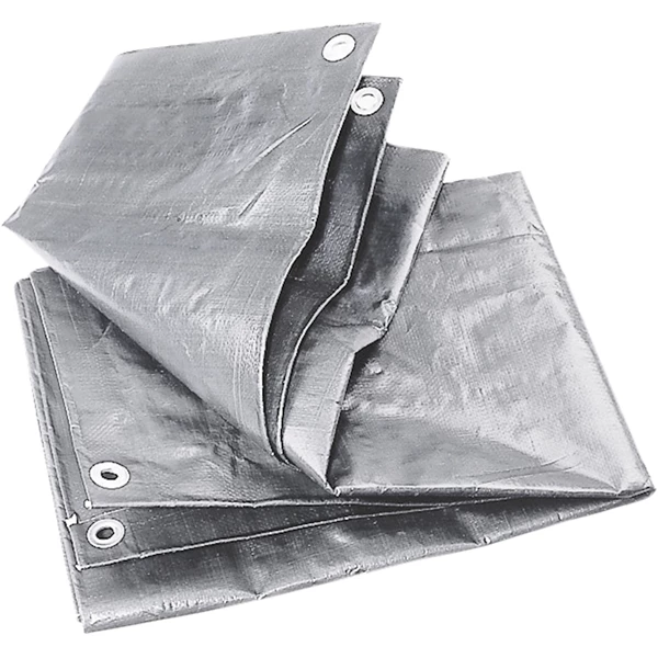 Bâche Grise 4x8m Imperméable 110g/m² SKIR'CO - Protection Voiture Jardin Camping