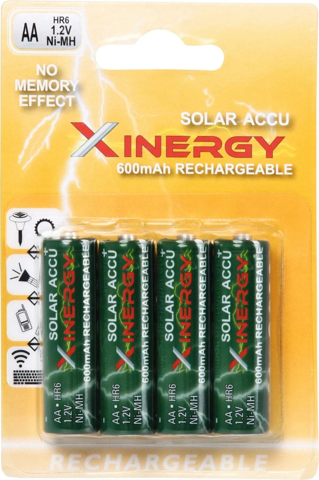Akku Solar AA 600mAh 4 Stk.