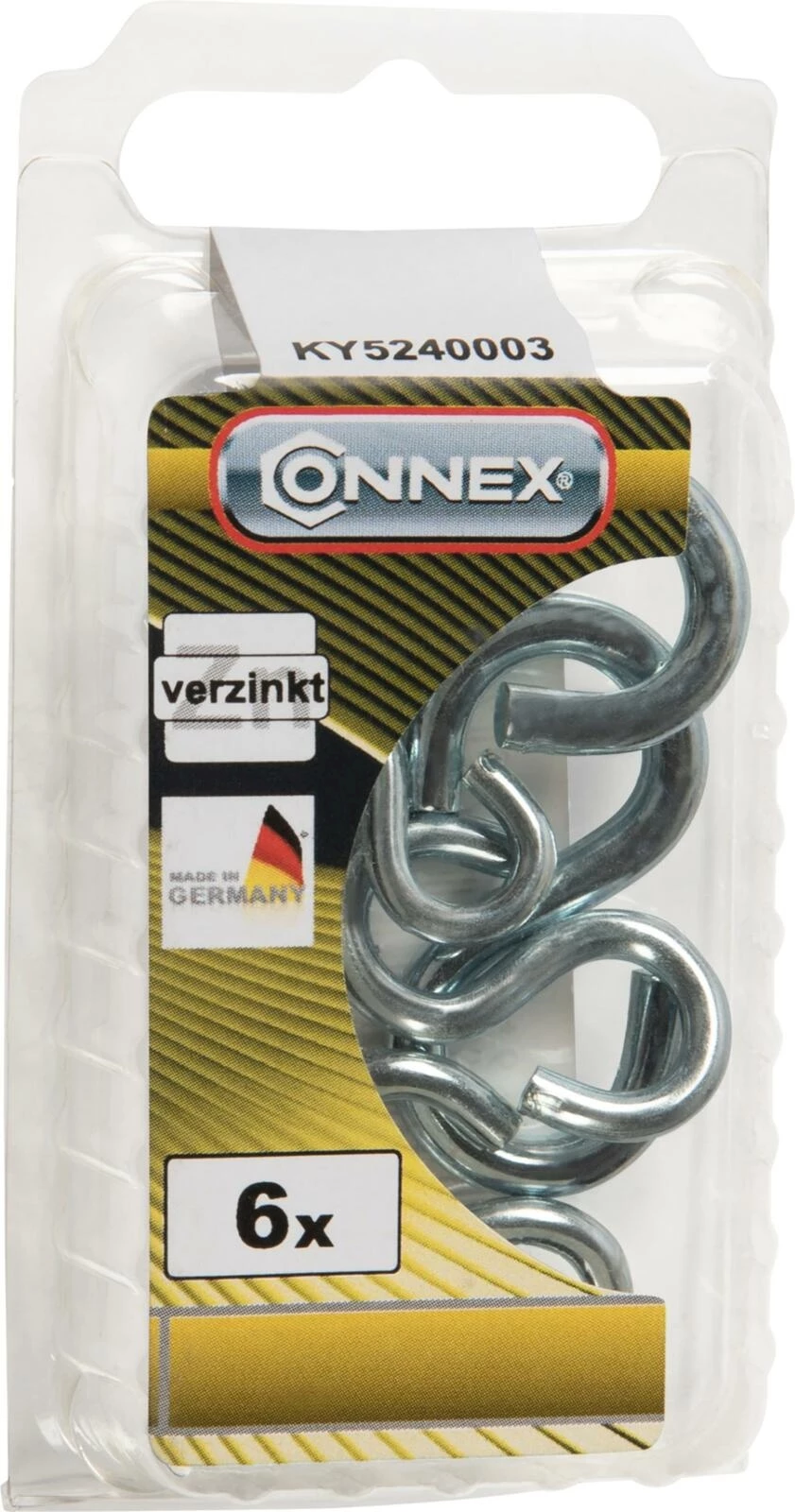 Crochets en S galv. assort. 6 pcs