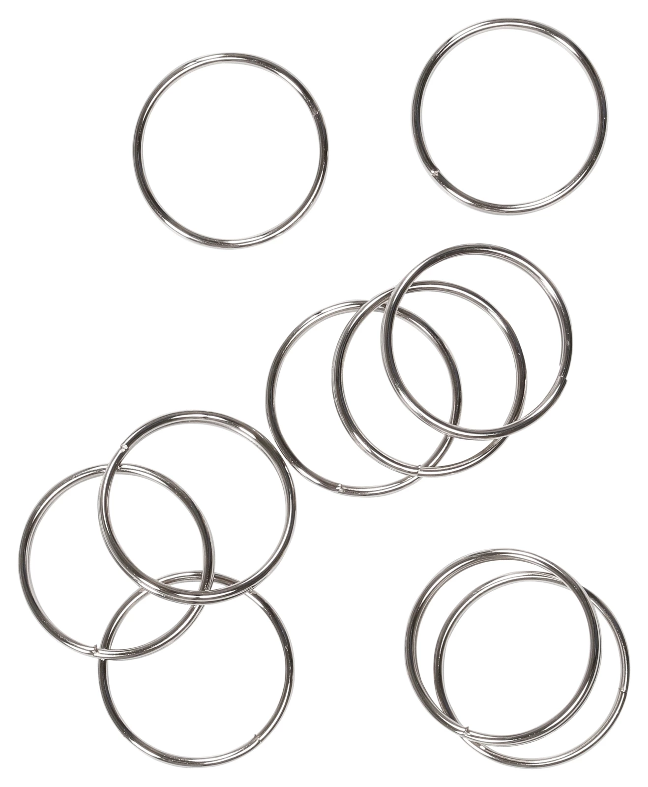 Schlüsselringe vernickelt 25mm 6St