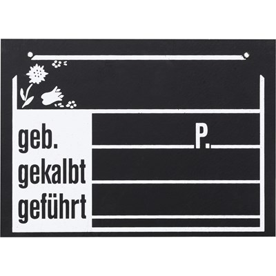 Stalltafel Deutsch 18 × 25 cm