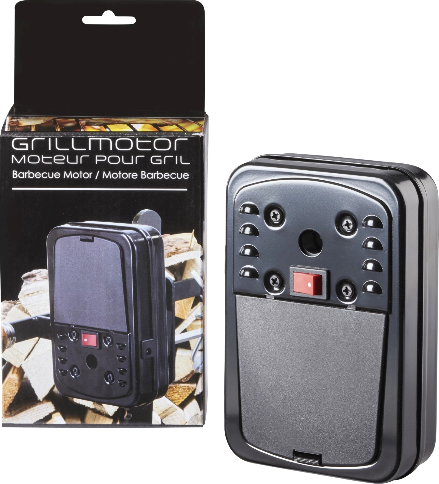 Grillmotor Batterie Metall