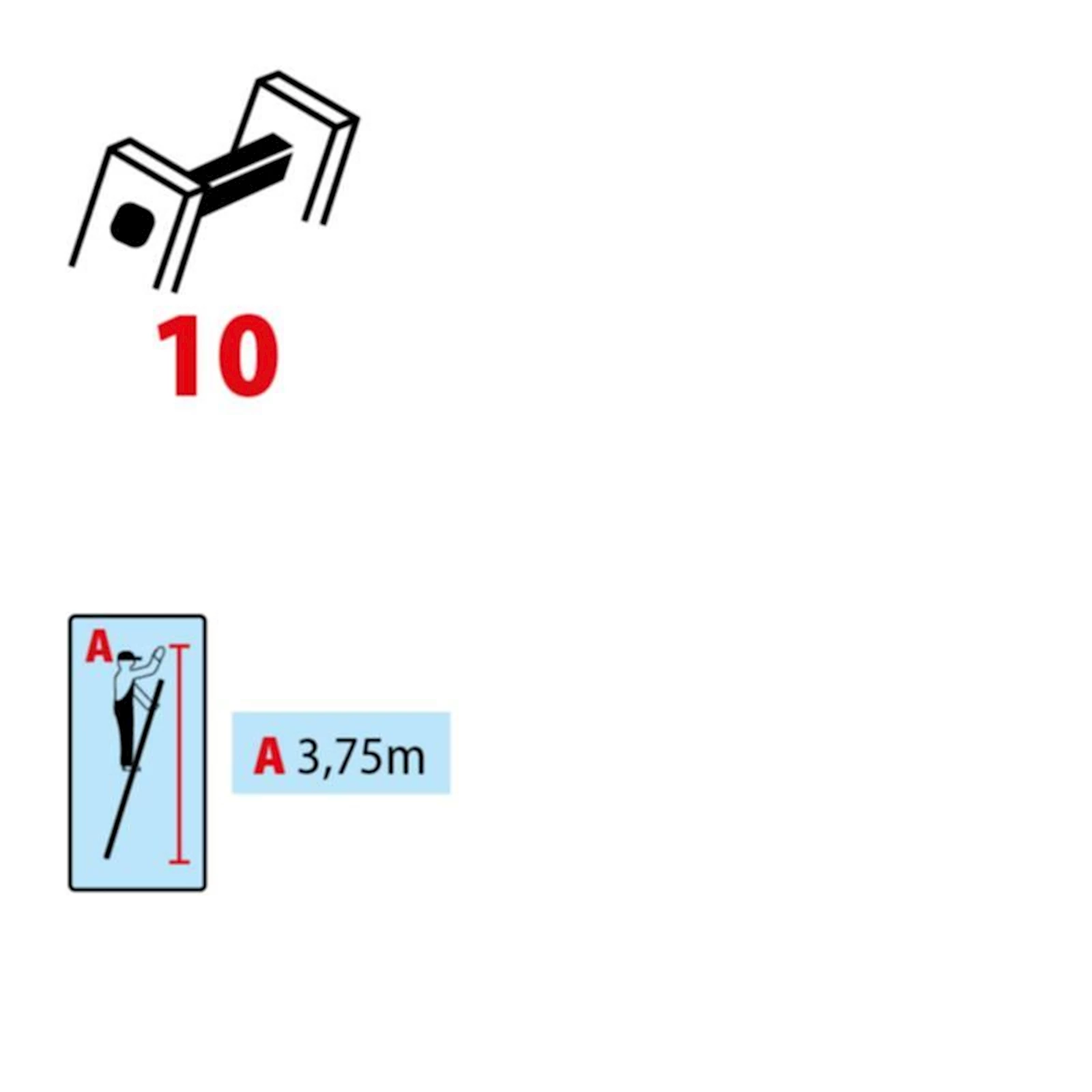 Anlegeleiter 10 Sprossen