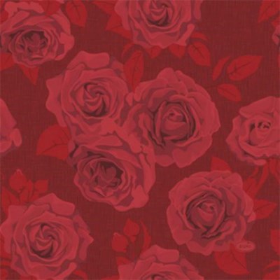 Serviettes 33 × 33 cm roses rouges