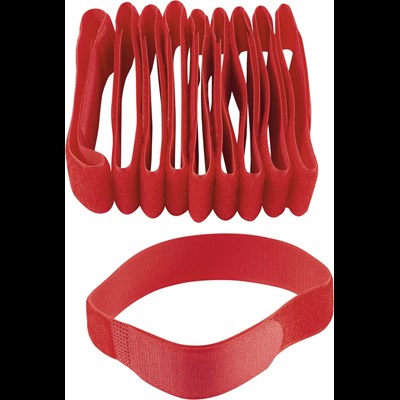 Bracelet velcro rouge 36 cm