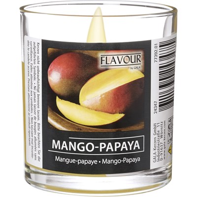 Bougie parfumée en verre mango