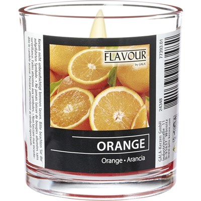 Bougie parfumée en verre orange