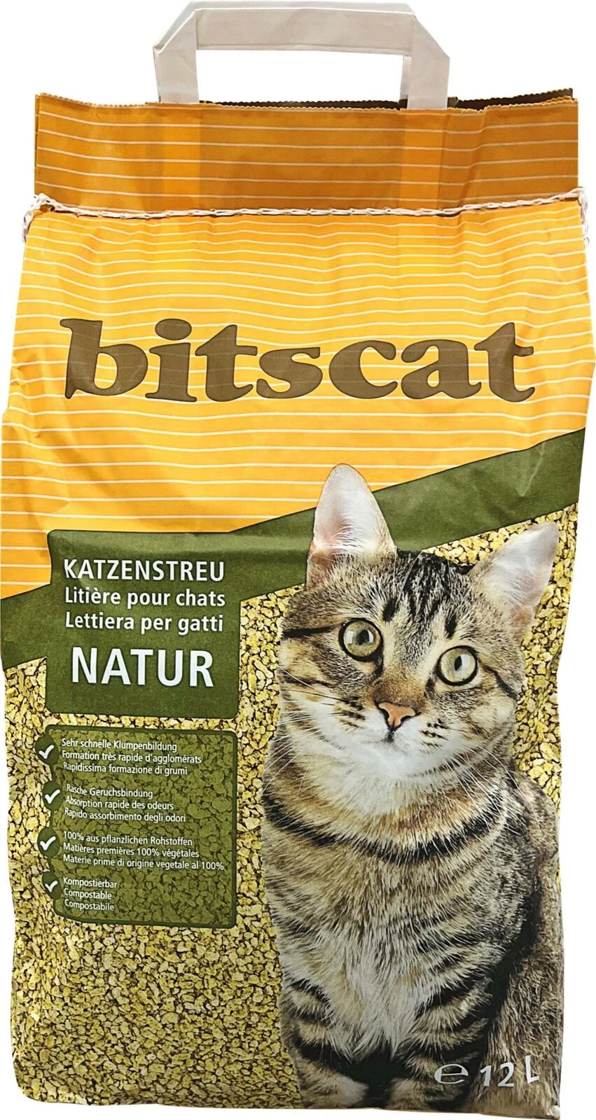 Litière p. chats Nature bitscat 12l