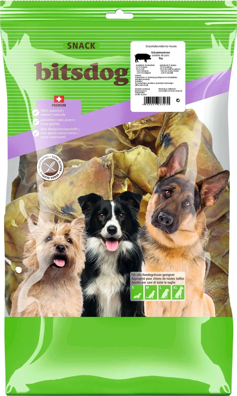 Schweineohren für Hunde 500 g