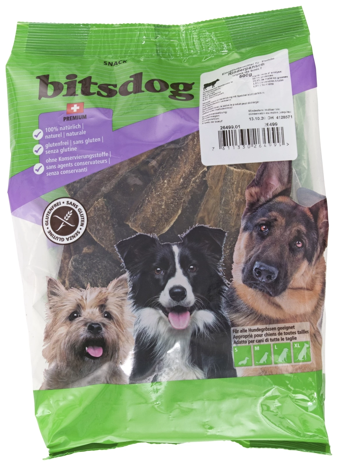 Rinderpansen für Hunde 500 g