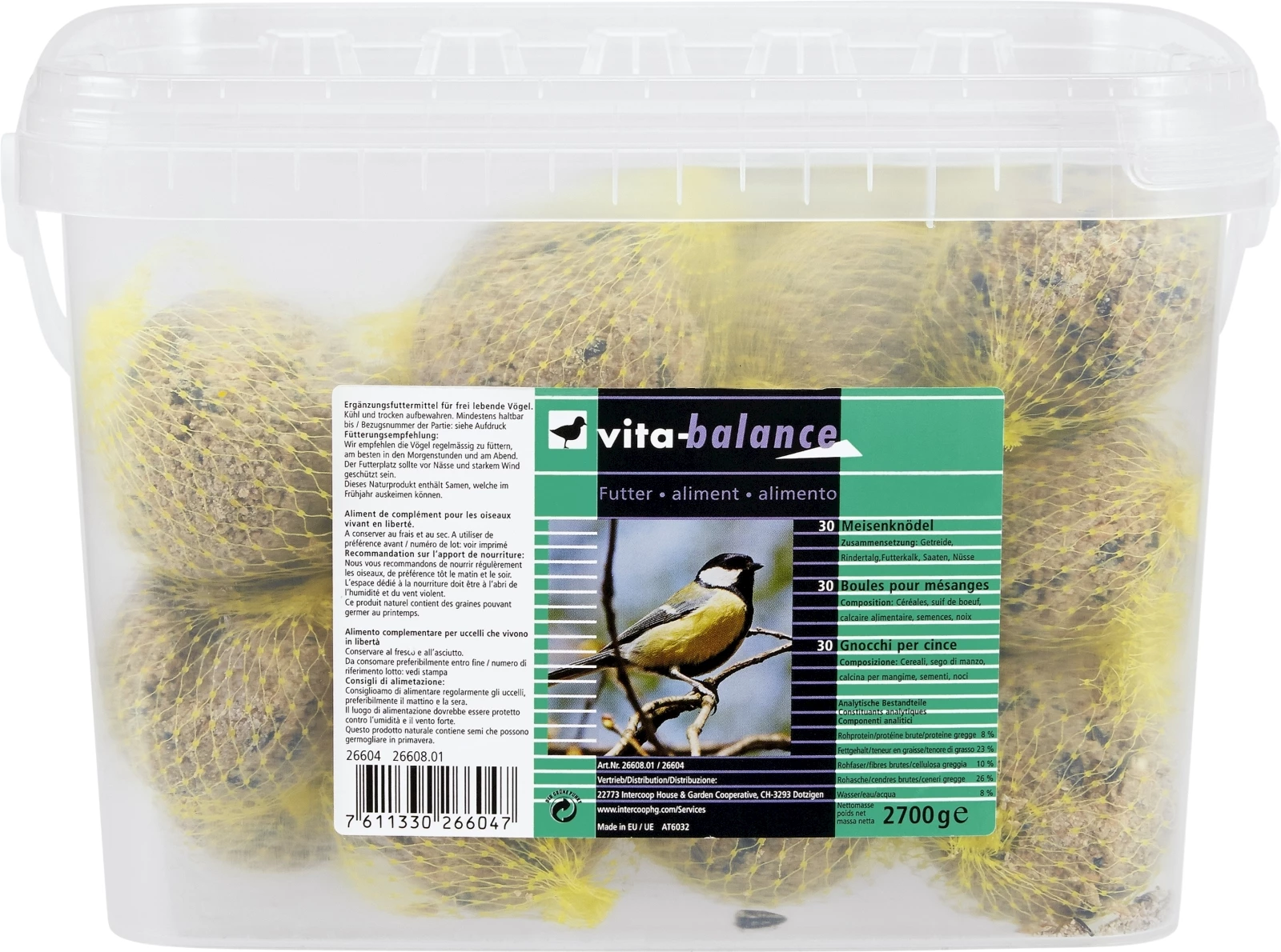 Meisenknödel im Eimer 30 Stück