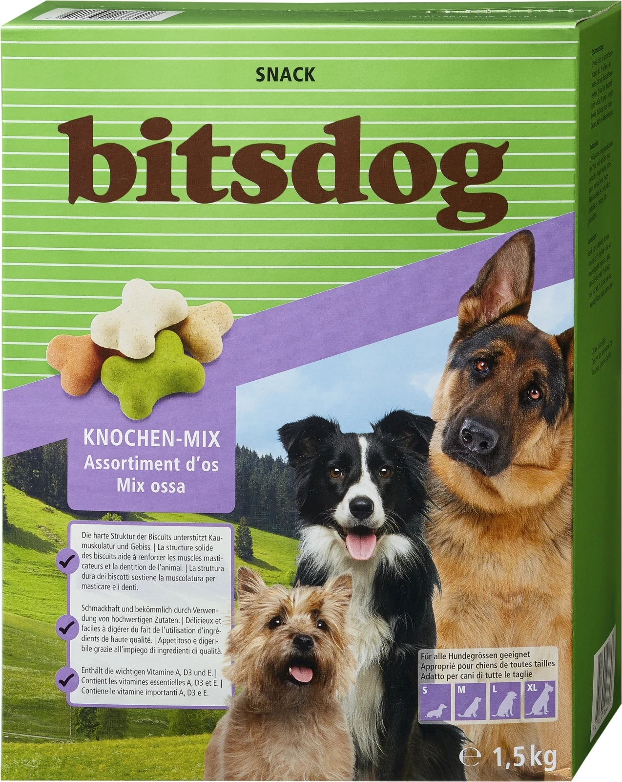 Hundebiscuits Knochen bitsdog 1,5kg
