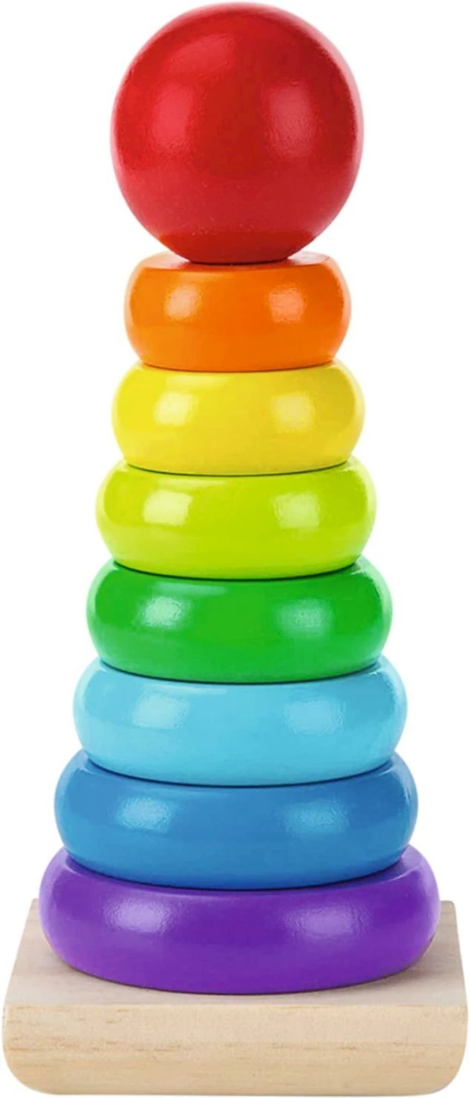 bunte Stapelringe Holz