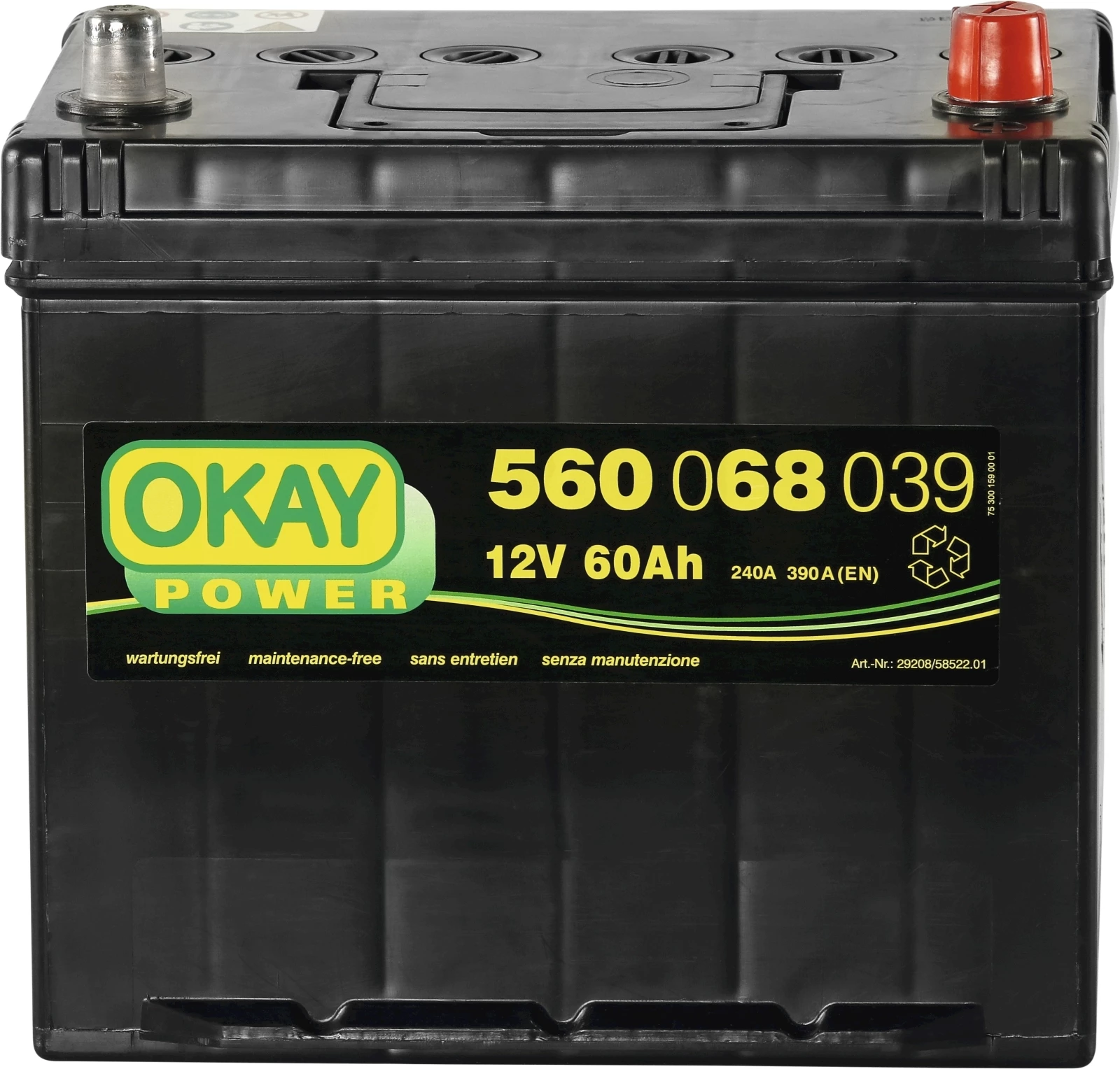 Starterbatterie Okay 60 Ah/390 A kaufen Auto Zubehör LANDI