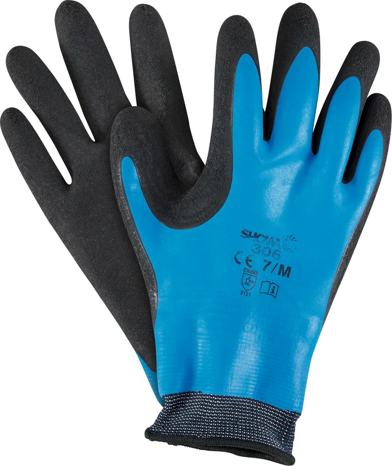 Gants Showa bleu t. L