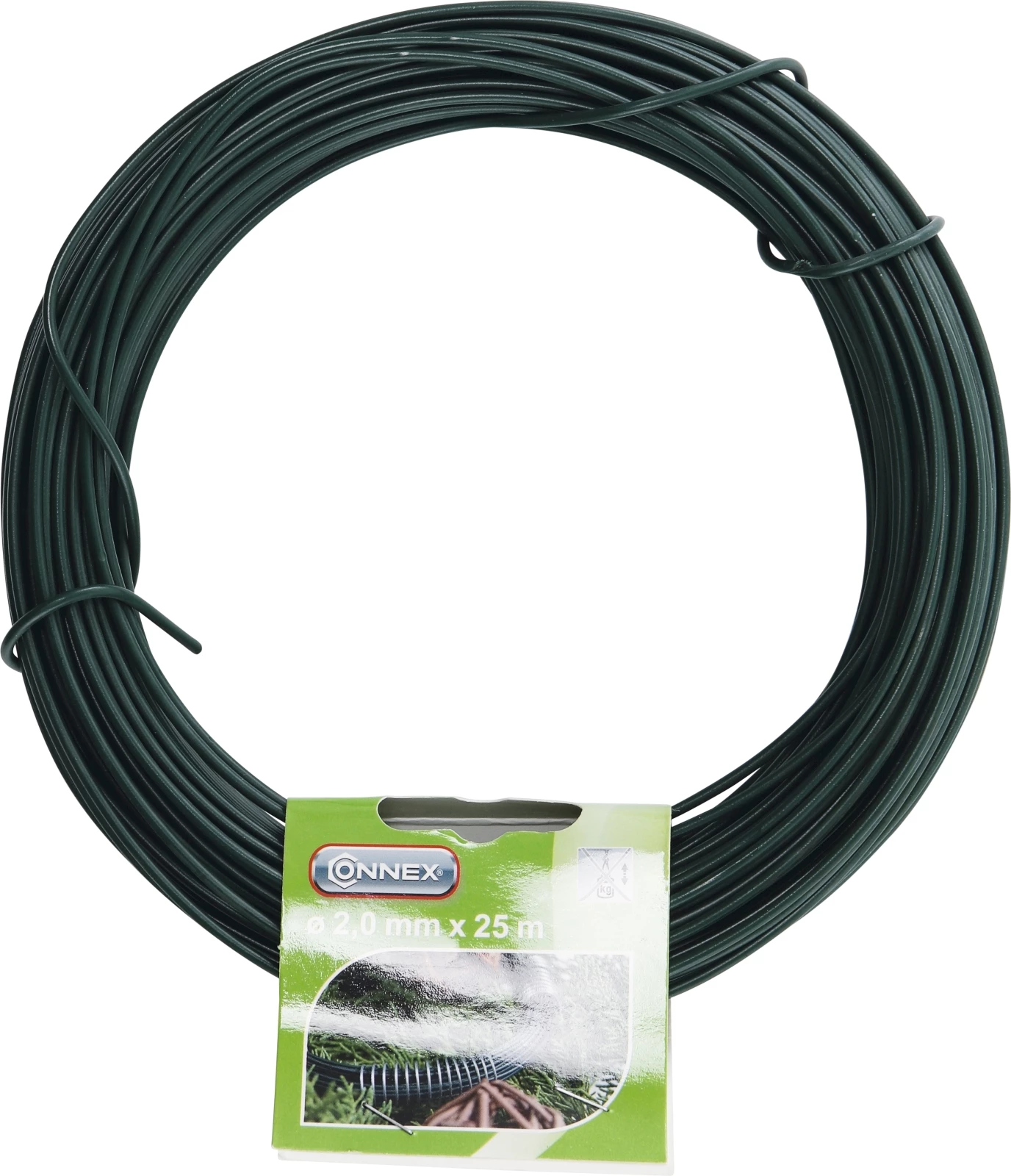 Draht Ø 2 mm × 25 m, PVC grün